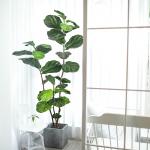 Bathroom Decorative Artificial Potted Floor Plants Fiddle Leaf Fig