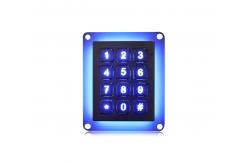 China 12 Key Vandal Proof Backlit Metal Numeric Keypad For Cash Machine supplier