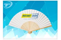 China 21cm Promotional Bamboo Folding Hand Fans With Paper Or Fabric supplier