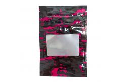 China Custom Child Resistant Zipper Pouch Weed Packaging Bag With Window For Marijuana supplier