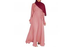 China Women Clothes Middle East Abaya Muslim Solid Color Plus Size Muslim Long Dress supplier