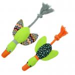 Wild Goose Fun Chewing Interaction Squeaker Training Latex Pet Rope Toys