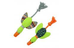 China Wild Goose Fun Chewing Interaction Squeaker Training Latex Pet Rope Toys supplier