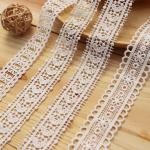OEM Polyester White Embroidery Lace Trim Edges For Dress for sale