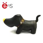 Black Dog Plastic Piggy Bank Toy Non Phthalate Pvc ABS Pu Material