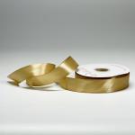 Shiny Polyester Ribbon Woven Gold Poly Ribbon For Bags , Garment for sale