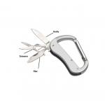 Multifunctional Camping carabinier Aluminum Hiking Snap Hook Carabiner With Scissors, Knife, Filer