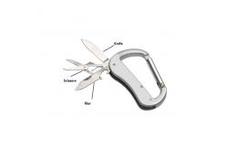 China Multifunctional Camping carabinier Aluminum Hiking Snap Hook Carabiner With Scissors, Knife, Filer supplier