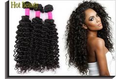China 12 Inch 5A Virgin Unprocessed Brazilian Curly Hair Deep Wave Human Hair Extensions supplier