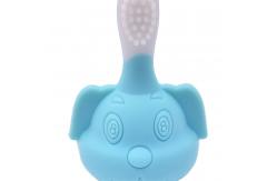 China Chewable Soft Silicone Baby Teether Brush Cute Piggy Shape BPA Free supplier