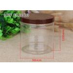 Various Shape Clear Pet Jars With Colourful Cap For Nuts / Snack Packaging