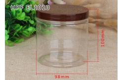 China Various Shape Clear Pet Jars With Colourful Cap For Nuts / Snack Packaging supplier