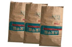 China Custom Printing 20KG Pasted Open Mouth Paper Sack With Pinch Bottom supplier
