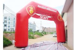 China Red Custom Inflatable Arch PVC Tarpaulin , Inflatable Race Arch Logo Printing supplier
