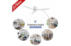 China White Energy Saving DC Motor Bedroom Low Profile Ceiling Fan With Light supplier