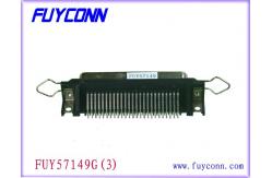 China 32 Pairs Amphenol PCB Right Angle Female 64 Pin Centronics Connector supplier