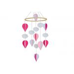 Pink And White Handmade EN71 Felt Cot Mobile for sale