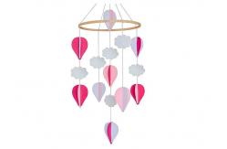 China Pink And White Handmade EN71 Felt Cot Mobile supplier