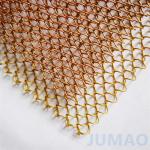 Silver Color Diamond Shaped Hole Decorative Sprial Mesh Curtain for sale