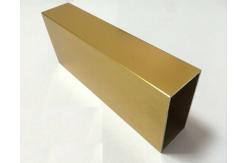 China Golden Anodized Aluminum Extrusion Profiles For Sliding Aluminum Windows supplier