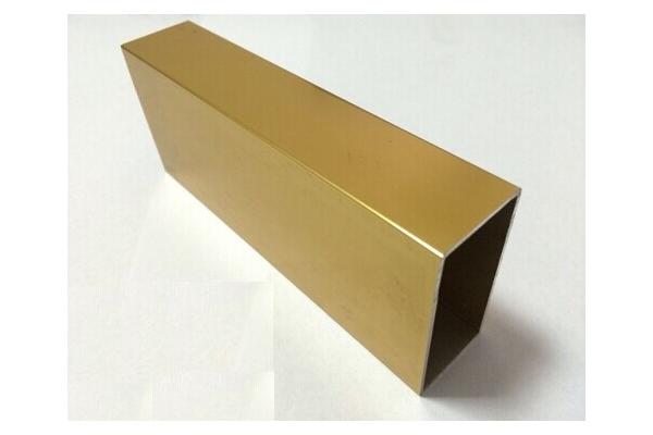 Golden Anodized Aluminum Extrusion Profiles For Sliding Aluminum Windows