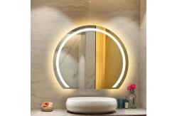 China Customized Frame Round LED Backlit Bathroom Mirror with Defogging and ETL Certification supplier