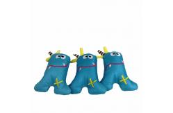 China Bite Resistant Oxford Blue Triangle Sea Monster Pets Plush Toys supplier
