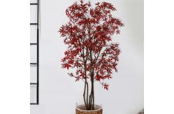 China Height 180cm Artificial Potted Floor Plants Bonsai Autumn Red Maple Tree supplier
