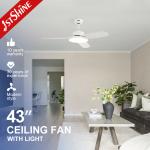Modern Design 3 Blades LED Ceiling Fan with Remote Control and 110-240V Input Voltage for sale