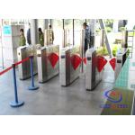 Qr code reader Baffle Flap Barrier Gate , Gym / stadium turnstile gate systems for sale