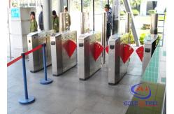 China Qr code reader Baffle Flap Barrier Gate , Gym / stadium turnstile gate systems supplier