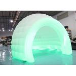 Colorful LED Light Giant Inflatable Igloo Dome Tent With Tunnel Entrance for sale