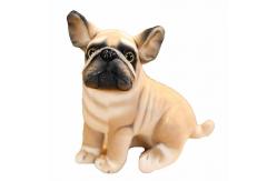 China PP Cotton Filled Short Plush Simulation Dog Toy 20cm supplier
