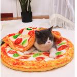 Pizza Cat Bed Set Warm Dog Pad Winter Cat Blanket for sale