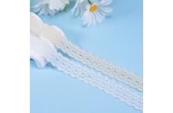China 1/2 Inch Width Cotton Lace Trim Embroidery White Ribbon Lace supplier