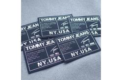 China Raised White Logo Taffeta OEKO Custom Neck Labels Silk Printing Silicon supplier