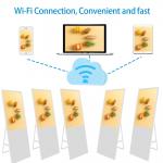 43 Inch Portable Digital Signage Floor Stand Lcd Advertising Player Multilingual for sale