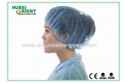 China Dust Proof Single Use Medical Non Woven Bouffant Cap With Single Elastic supplier
