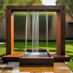 Customizable Corten Steel Water Fountain Commercia Outdoor Modern for sale