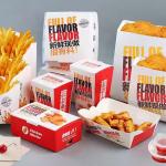 Custom Printed Oil-Proof Takeaway Box Embossing Food Container for Fried Chicken Burger Packaging for sale