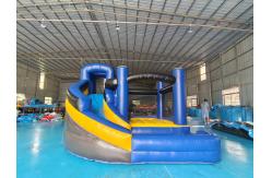 China Fireproof Commercial Inflatable Bouncer Moonwalk Cartoon Theme With Rotary Slide Combo supplier