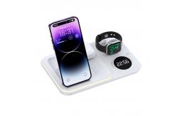 China 110K - 205KHZ Foldable Wireless Charger With Clock And LED supplier