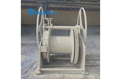 China 40T Marine Boat Manual Towing Winch With Wire Rope  50m Drum Capacity supplier