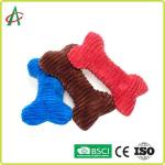 Custom Durable Coloful Bone Plush Dog Toys With Squeakers for sale