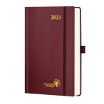 Custom Daily Weekly Schedule Yearly Agenda A5 Hardcover Planner 2023 In Bordeaux for sale