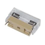 UL VDE Yellow 5x20 Fuse Holder Block PCB Mount PTF-15 5*20mm Fuse Base with Transparent Cover for sale