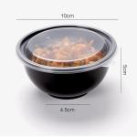 48oz Black Disposable Takeout Containers Easy Open Plastic Food Container for sale