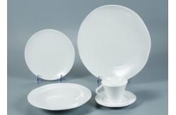 China KX Series 20Pcs Irregular White Porcelain Dinnerware Sets supplier