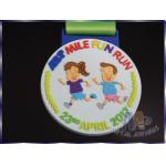 Personalized Childrens Plastic Medals , Fun Run Medals Non Enamel for sale