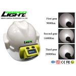 ABS Case 348lum 25000lux 2.96W LED Miners Cap Lamp for sale